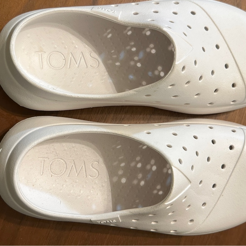 Toms White Perforated Sandals